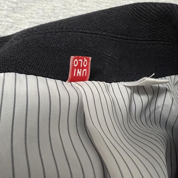 Uniqlo Blazer Womens XS Navy Two Button Notch Lapel Lined Jacket Academia Preppy - Picture 5 of 14